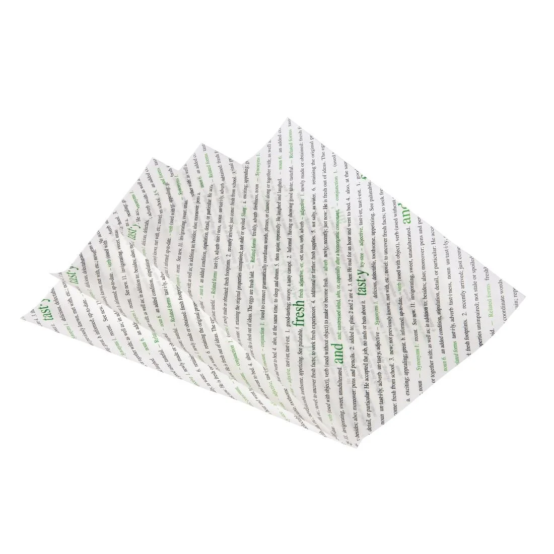 Greaseproof Paper Sheets Fresh and Tasty Print 255 x 203mm (Pack of 500) - Image 6