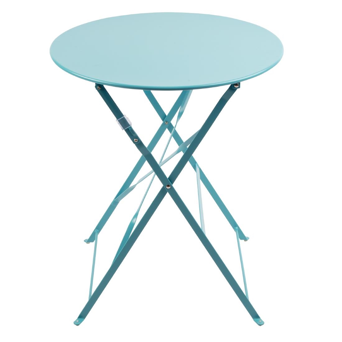 Bolero Seaside Blue Pavement Style Steel Table 595mm