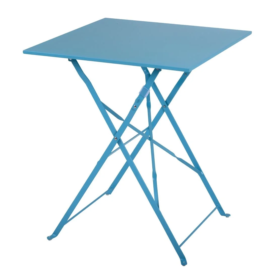 Bolero Seaside Blue Pavement Style Steel Table Square 600mm