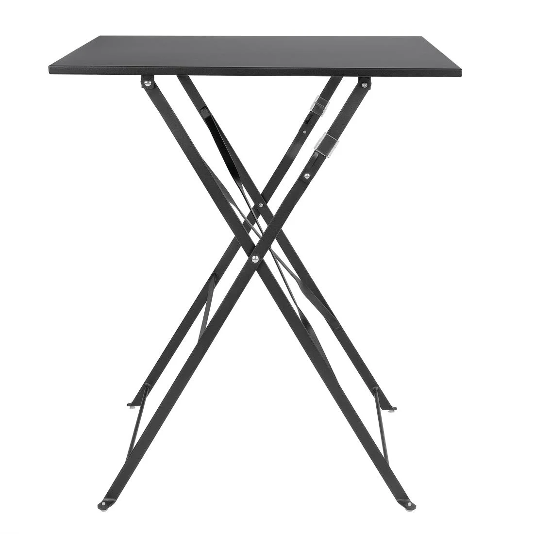 Bolero Black Square Pavement Style Steel Table - Image 2