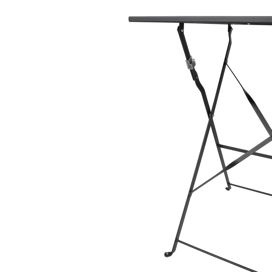 Bolero Black Square Pavement Style Steel Table - Image 4