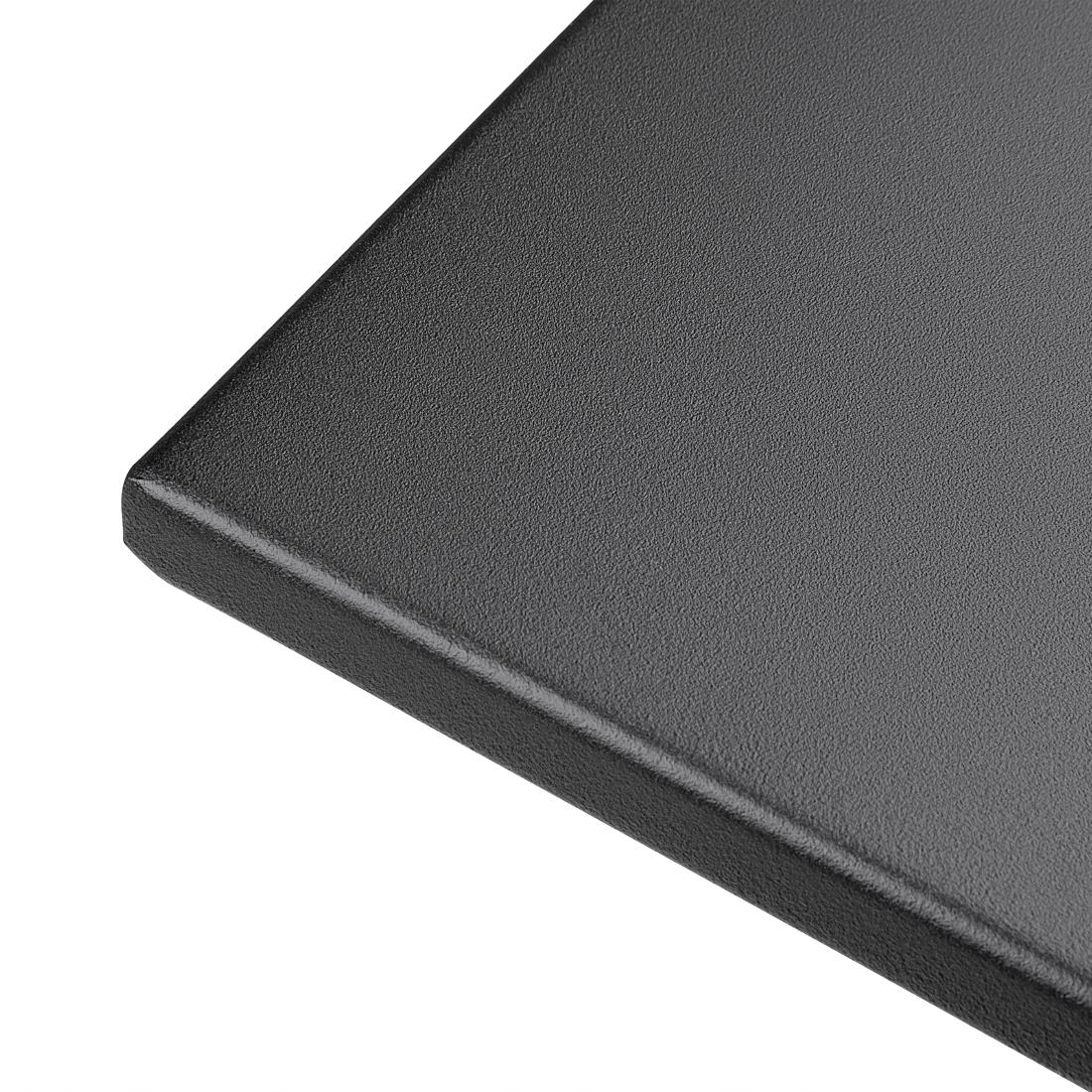 Bolero Black Square Pavement Style Steel Table
