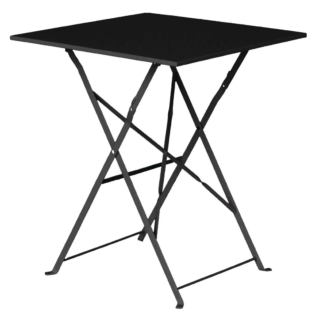 Bolero Black Square Pavement Style Steel Table - Image 1