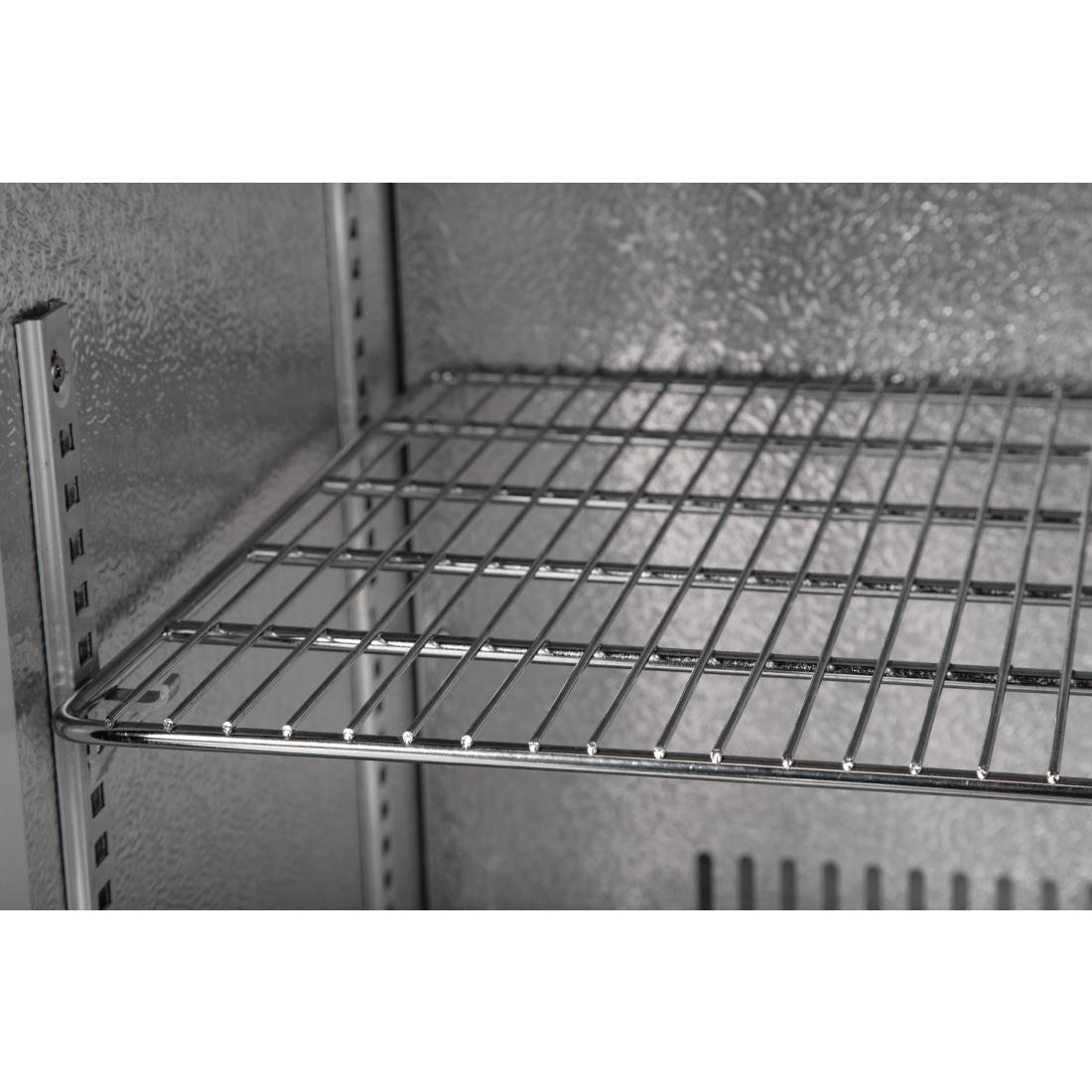 Polar Back Bar Cooler with Sliding Doors in Black 208Ltr
