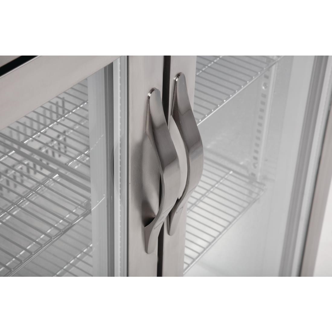 Polar Back Bar Cooler with Hinged Doors in Stainless Steel 208Ltr