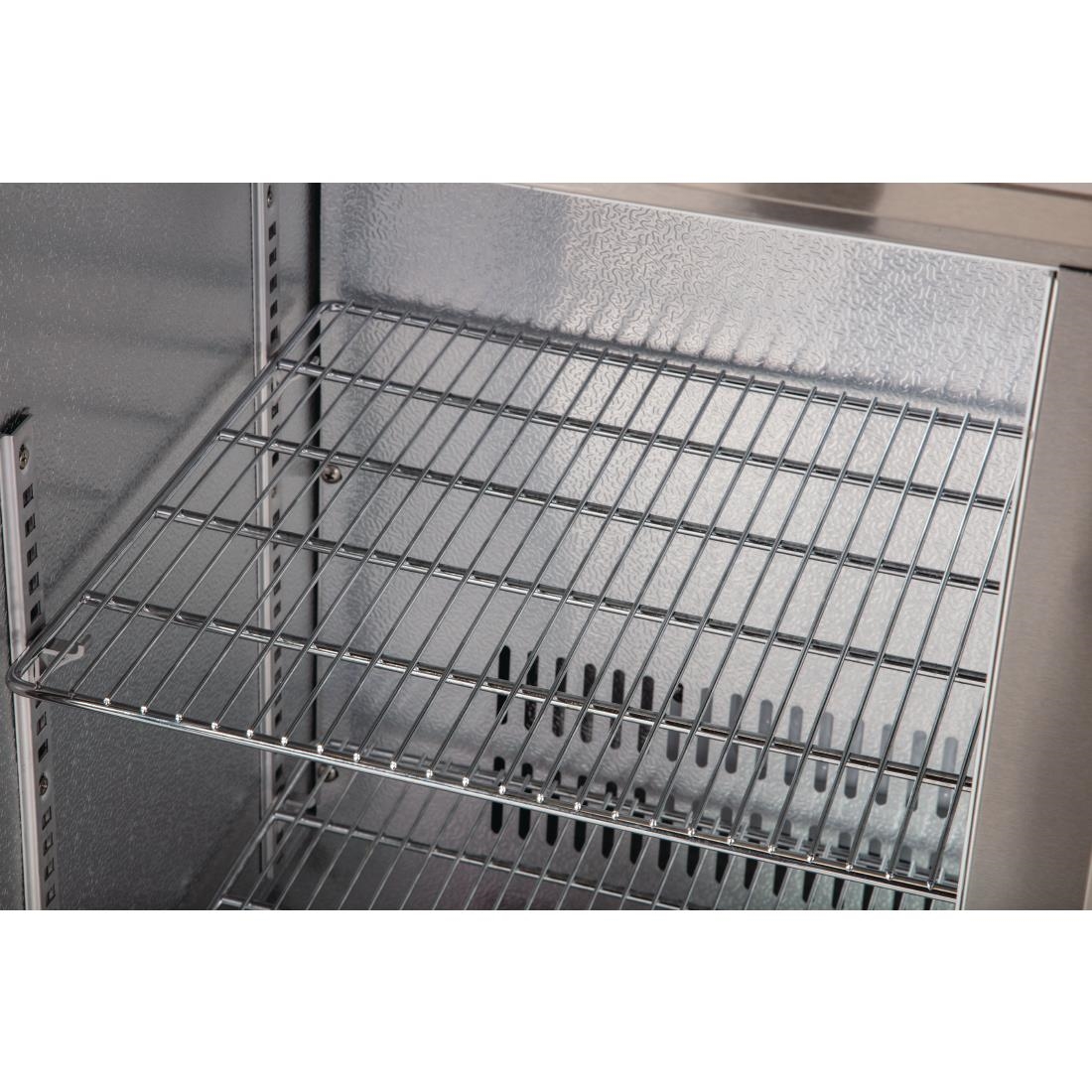 Polar Back Bar Cooler with Hinged Doors in Stainless Steel 330Ltr