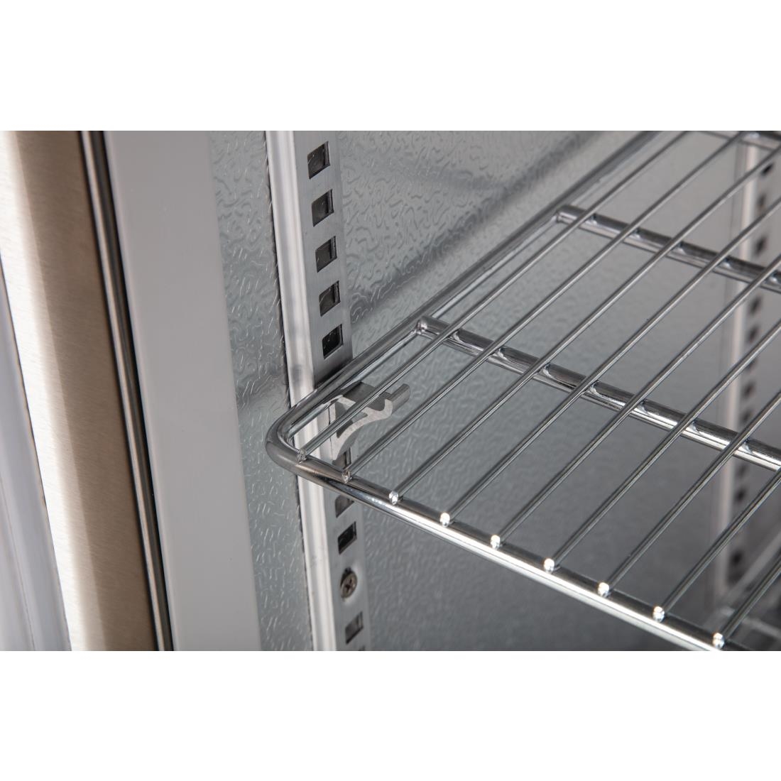 Polar Back Bar Cooler with Hinged Doors in Stainless Steel 330Ltr