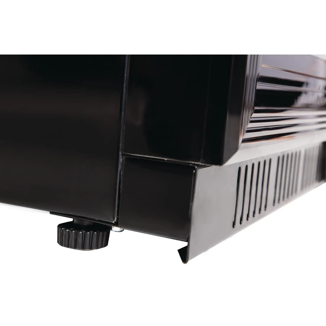 Polar Back Bar Cooler with Sliding Doors in Black 208Ltr