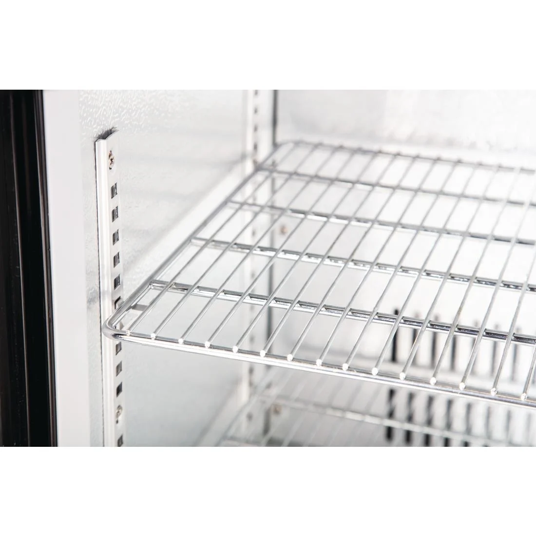 Polar Back Bar Cooler with Sliding Doors in Black 208Ltr