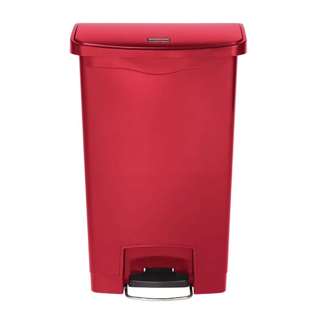 Rubbermaid Slim Jim Step on Front Pedal Red 50Ltr