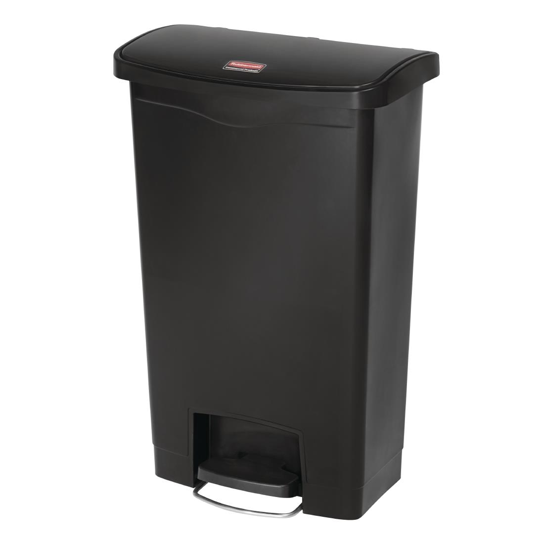 Rubbermaid Slim Jim Step on Front Pedal Black 50Ltr