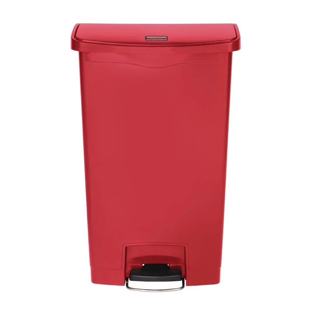 Rubbermaid Slim Jim Step on Front Pedal Red 68Ltr