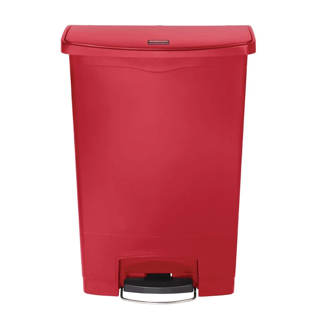Rubbermaid Slim Jim Step on Front Pedal Red 90Ltr - Image 1