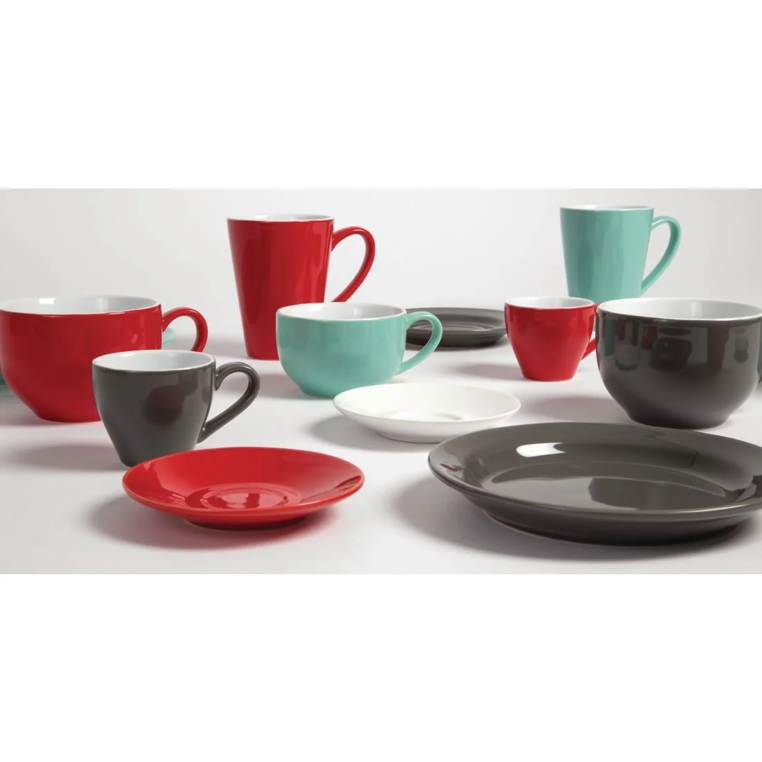 Olympia Cafe Espresso Saucers Red 116.5mm - Image 7