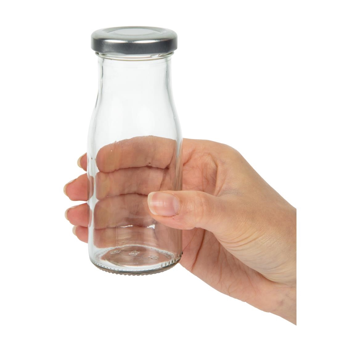 Silver Cap for Mini Milk Bottles