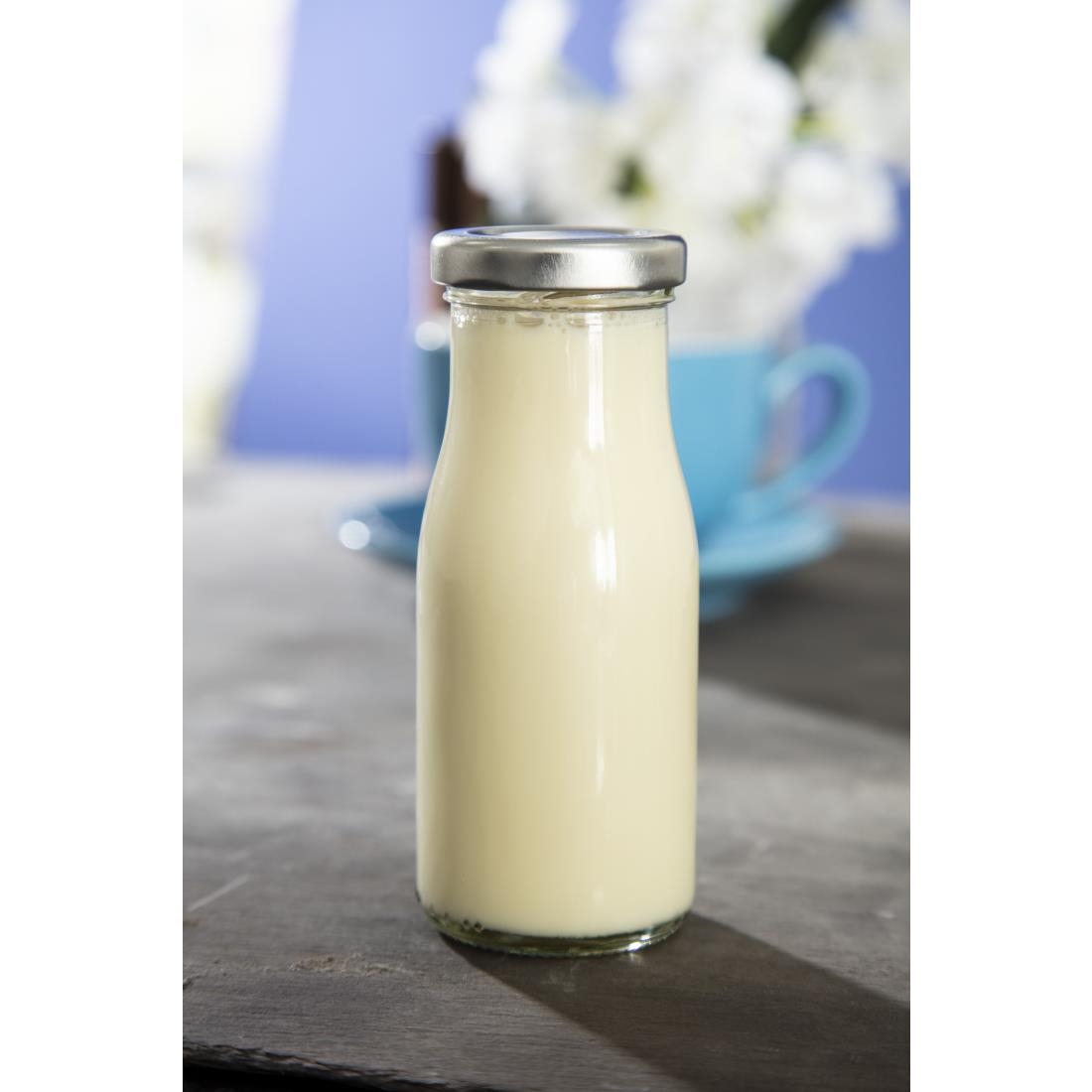 Silver Cap for Mini Milk Bottles