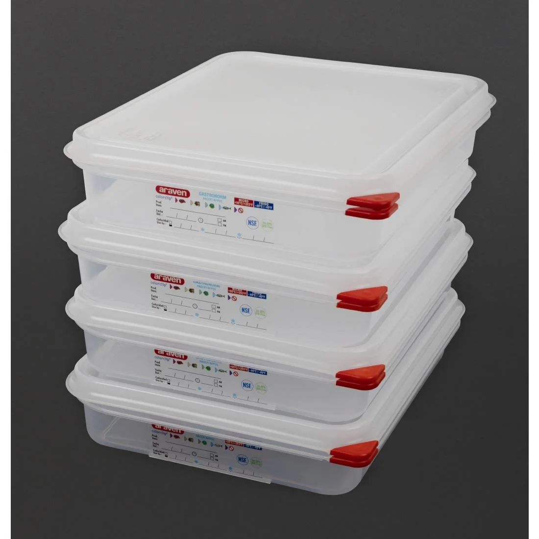 Araven 1/2 GN Food Containers 4L With Lid - Image 2