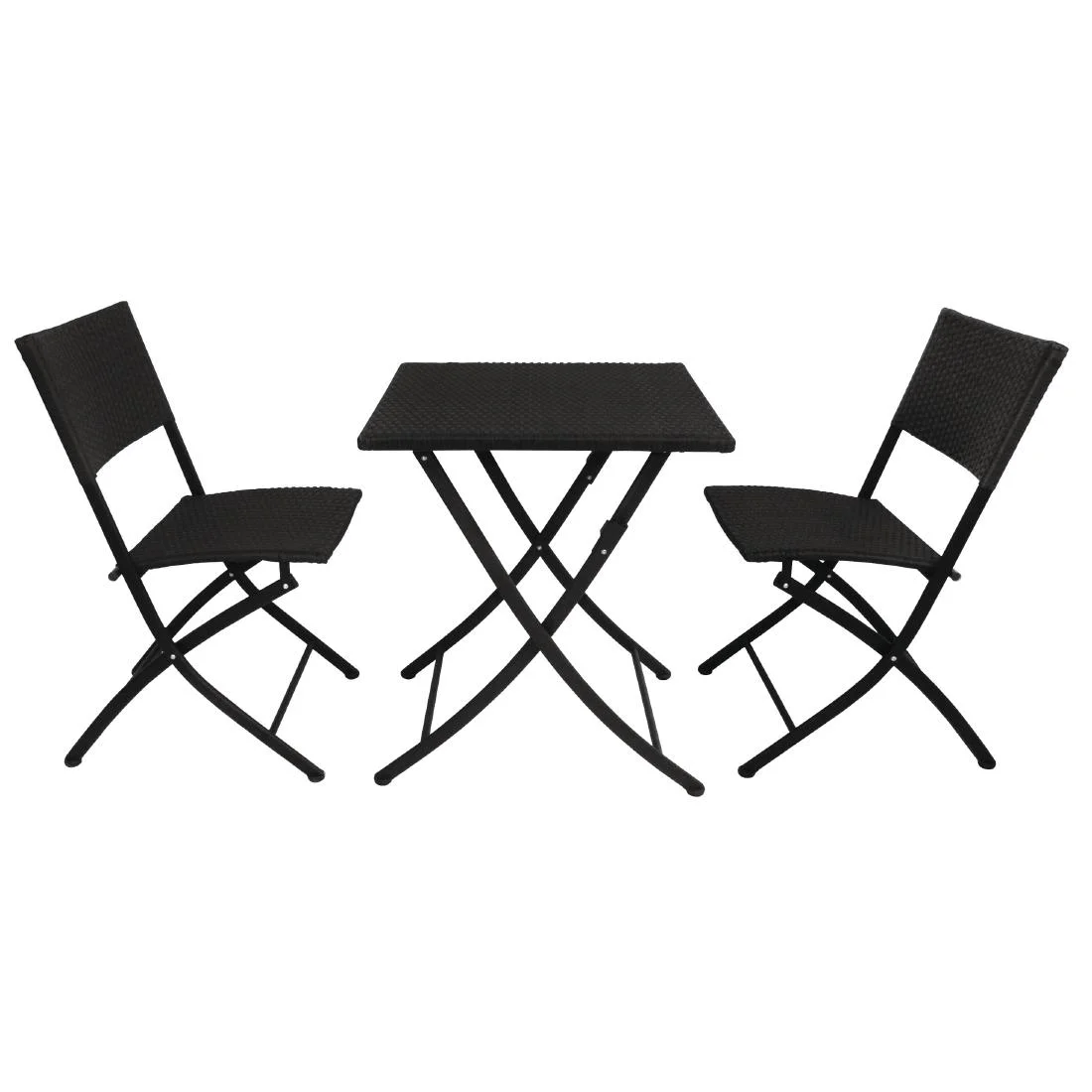 Bolero PE Wicker Folding Square Table 600mm - Image 5