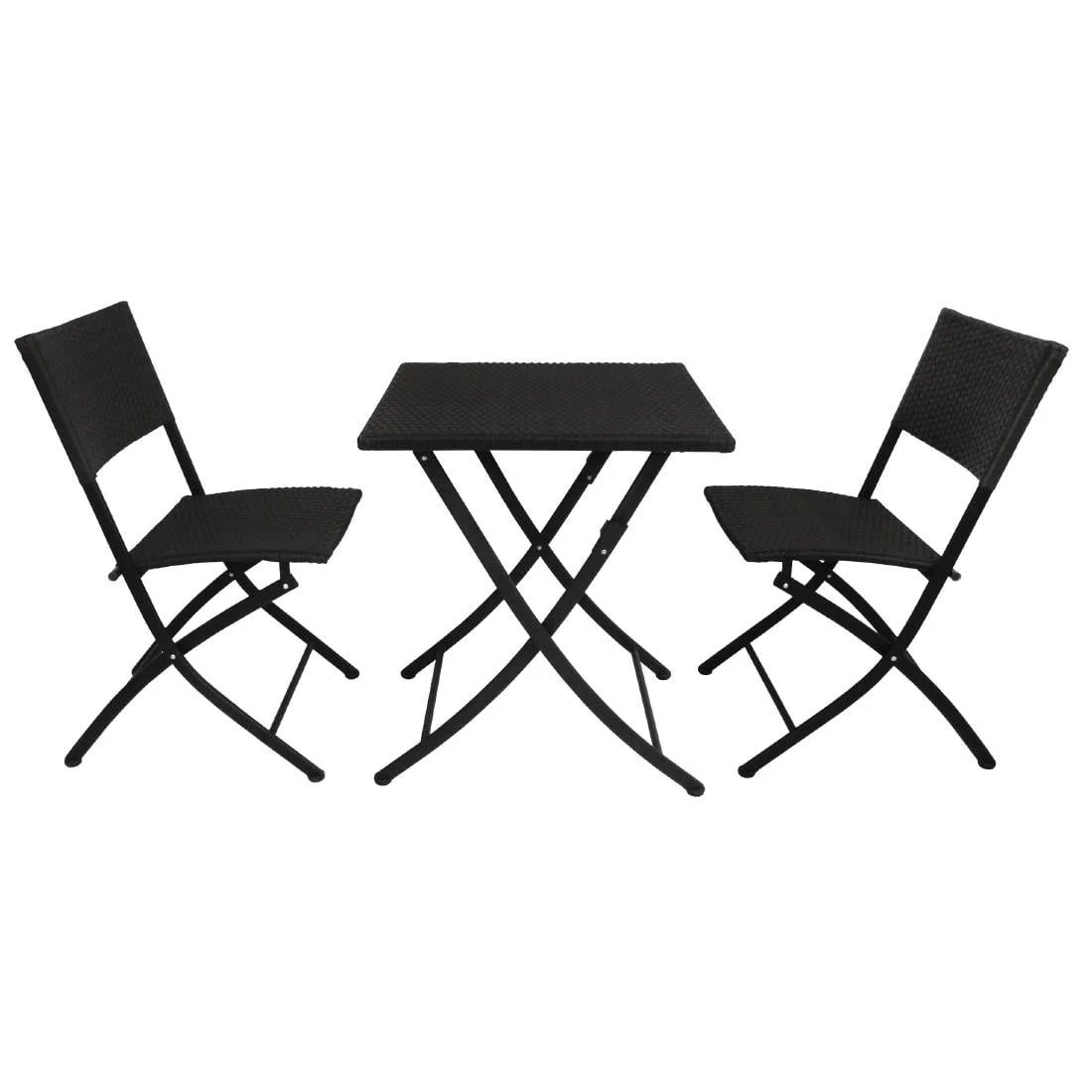 Bolero PE Wicker Folding Chair Set (Pack of 2) - Image 2