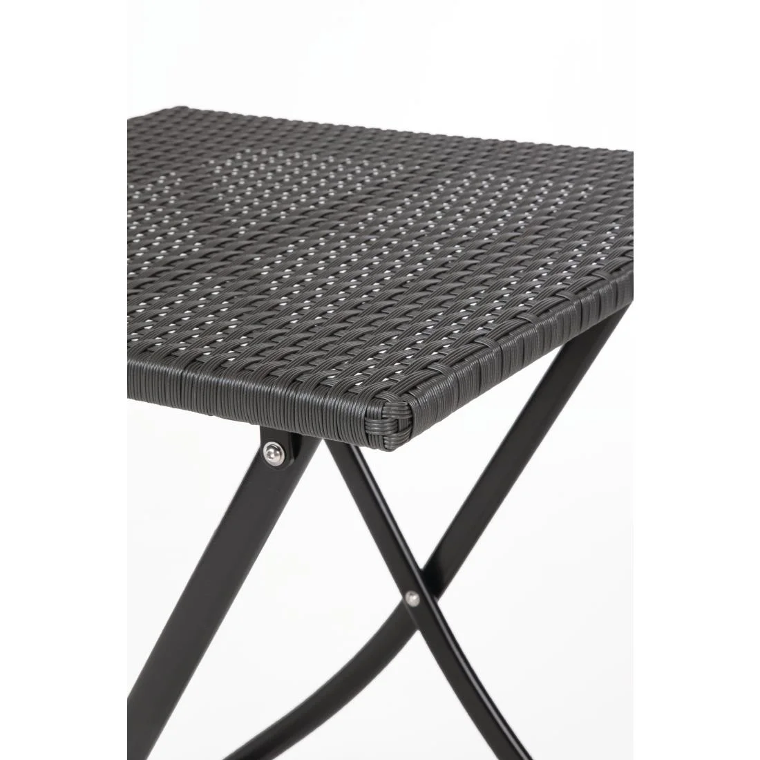 Bolero PE Wicker Folding Square Table 600mm - Image 8