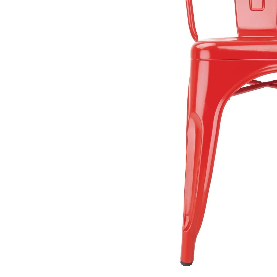 Bolero Bistro Steel Side Chair Red (Pack of 4) - Image 4