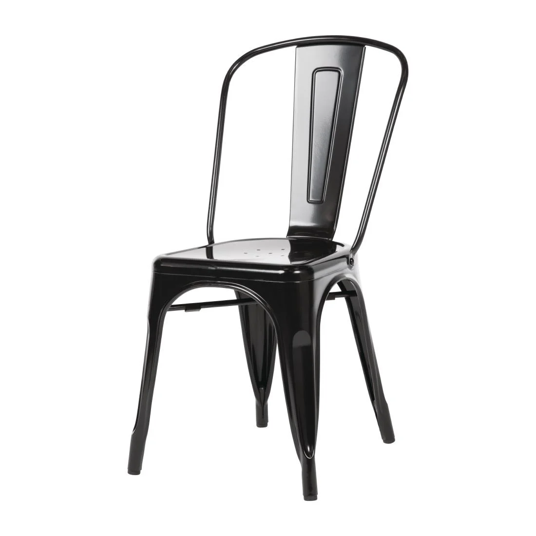 Bolero Bistro Steel Side Chairs Black (Pack of 4) - Image 8