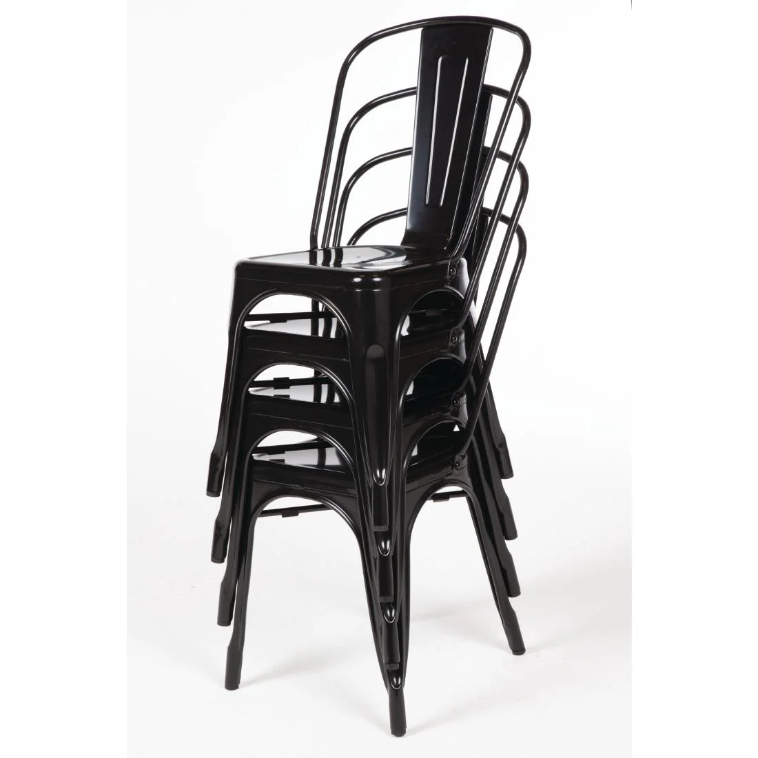Bolero Bistro Steel Side Chairs Black (Pack of 4) - Image 12