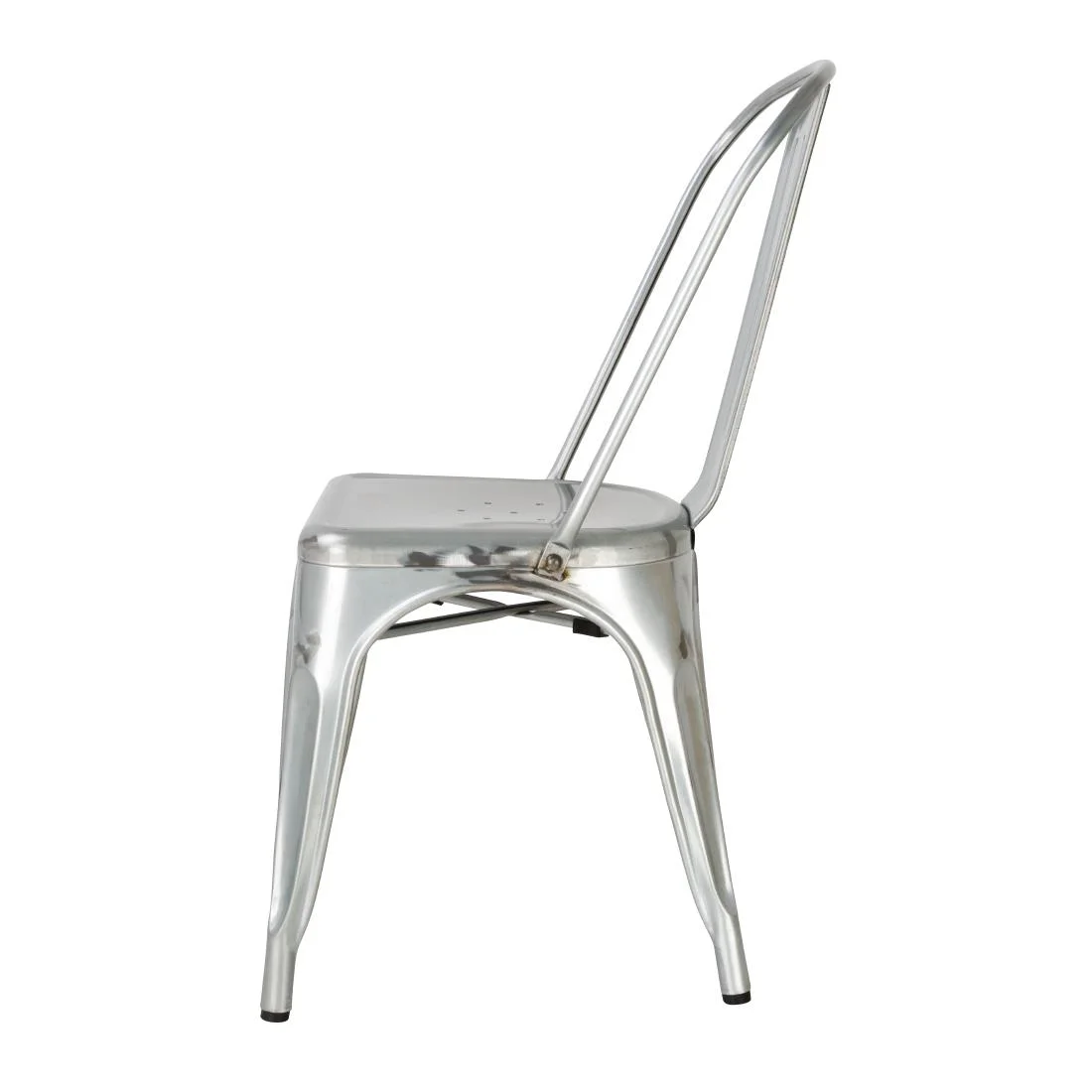 Bolero Bistro Galvanised Steel Side Chairs (Pack of 4) - Image 2