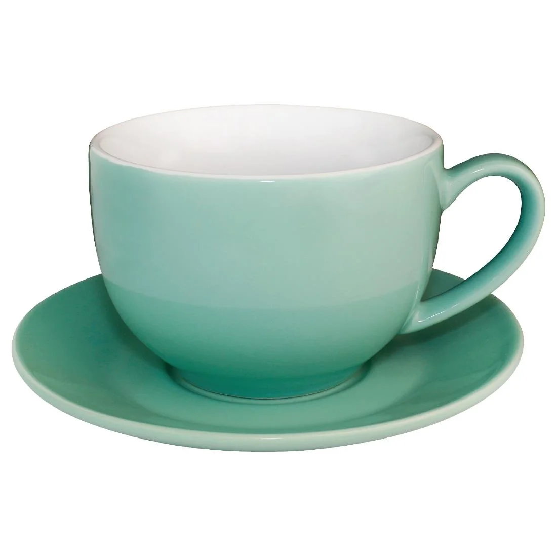 Olympia Cafe Cappuccino Cups Aqua 340ml - Image 2