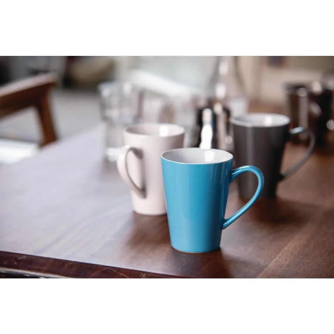 Olympia Cafe Latte Cup Blue 340ml - Image 2