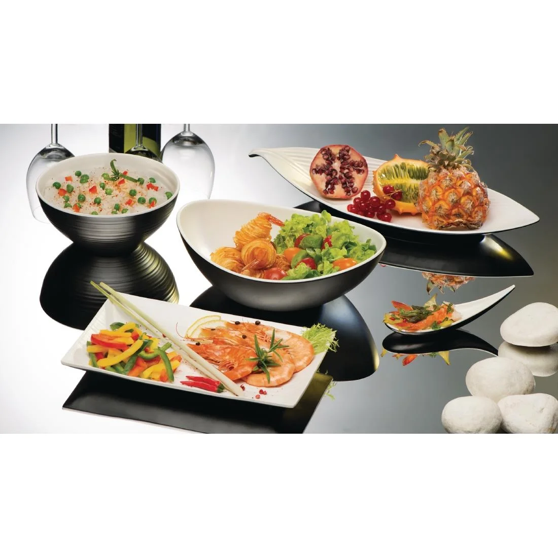 APS Dual Tone Rectangular Platter 9in - Image 3