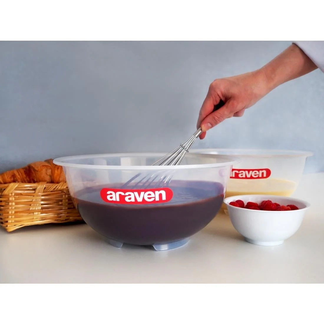 Araven Polypropylene Mixing Bowl Transparent 7Ltr - Image 2