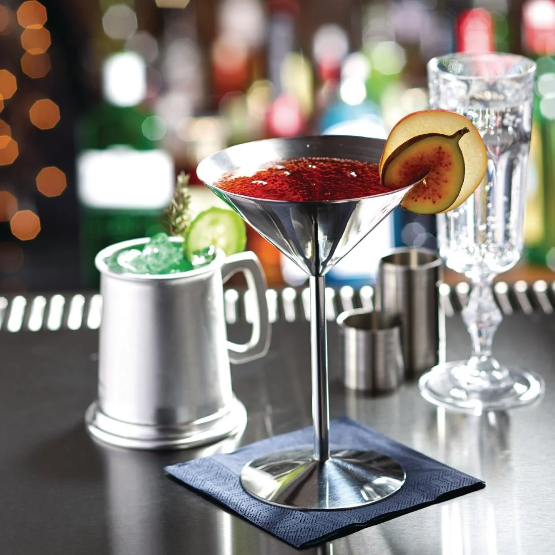Utopia Stainless Steel Martini Glass 240ml - Image 2