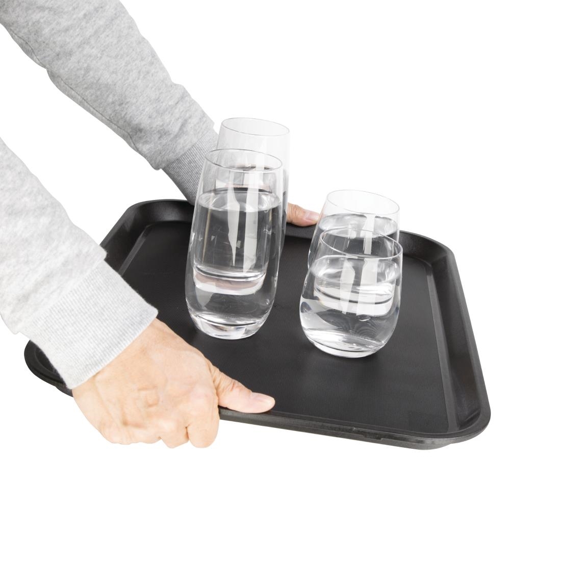 Kristallon Non-slip Tray Black 14 x 18 in