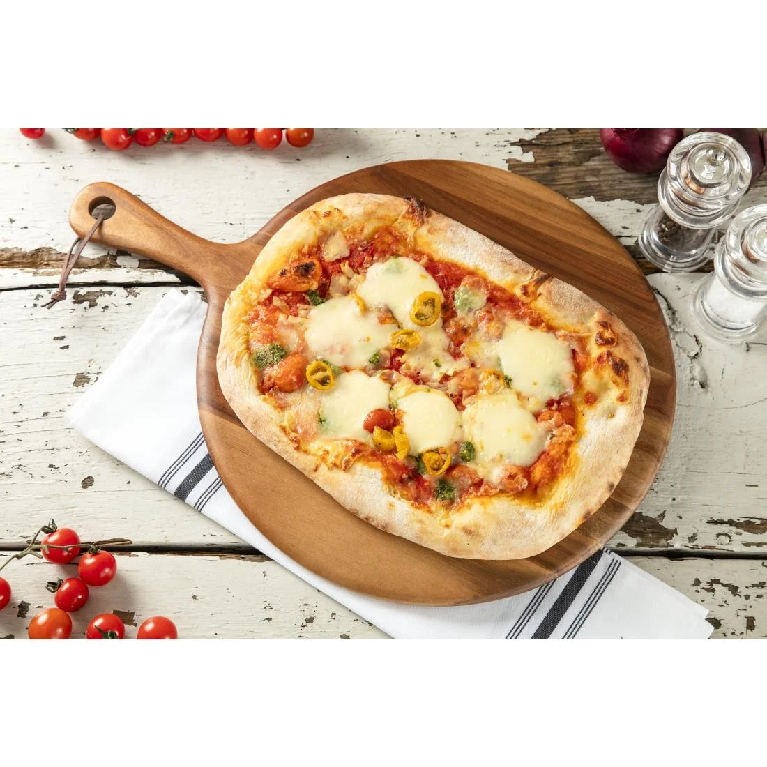 Olympia Acacia Handled Wooden Board Round 355mm - Image 7