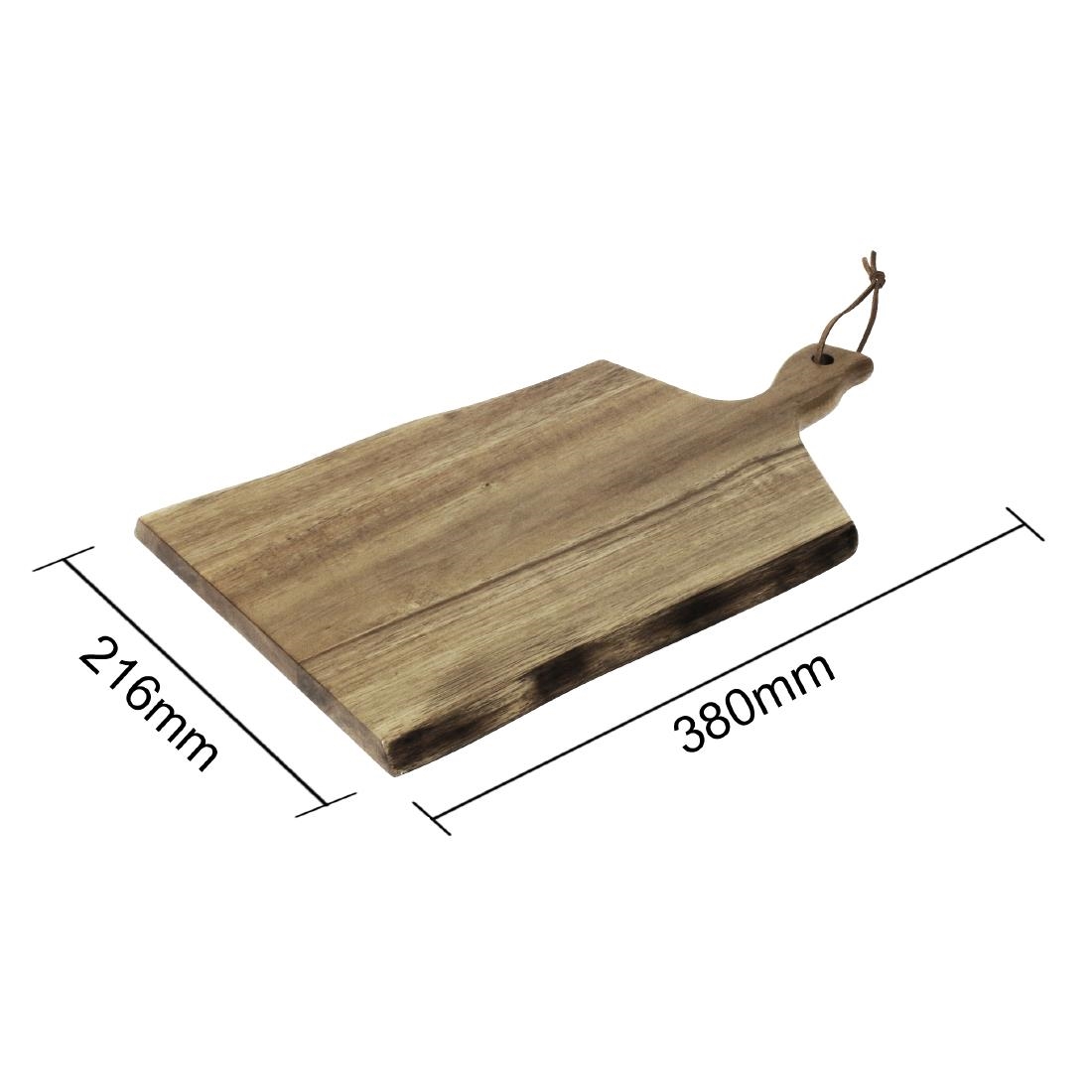 Olympia Acacia Wavy Handled wooden Board Small