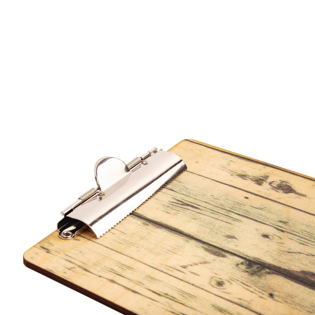 Olympia Wood Effect Menu Clipboard A4