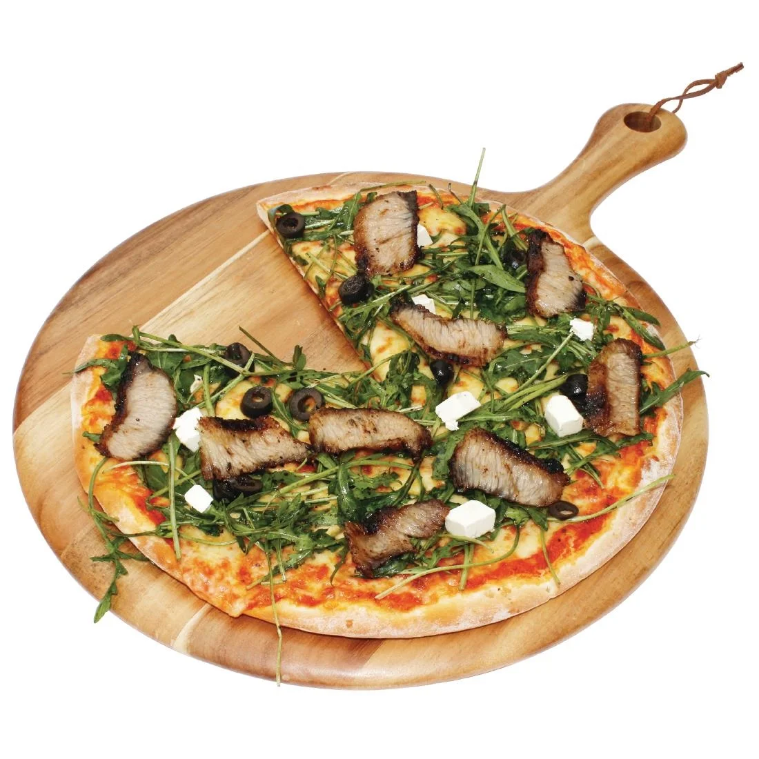 Olympia Acacia Handled Wooden Board Round 355mm - Image 8