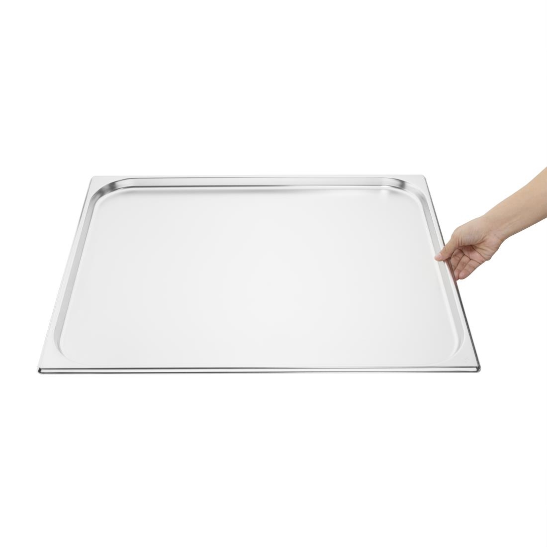 Vogue Stainless Steel GN 2/1 Double Size Gastronorm Pan 20mm