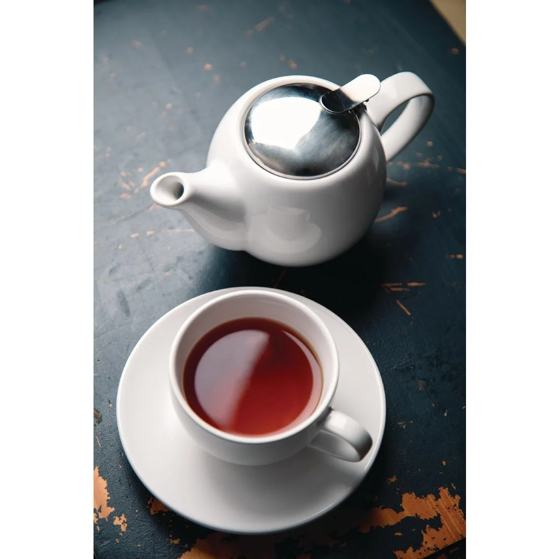 Olympia Cafe Teapot 510ml White - Image 3