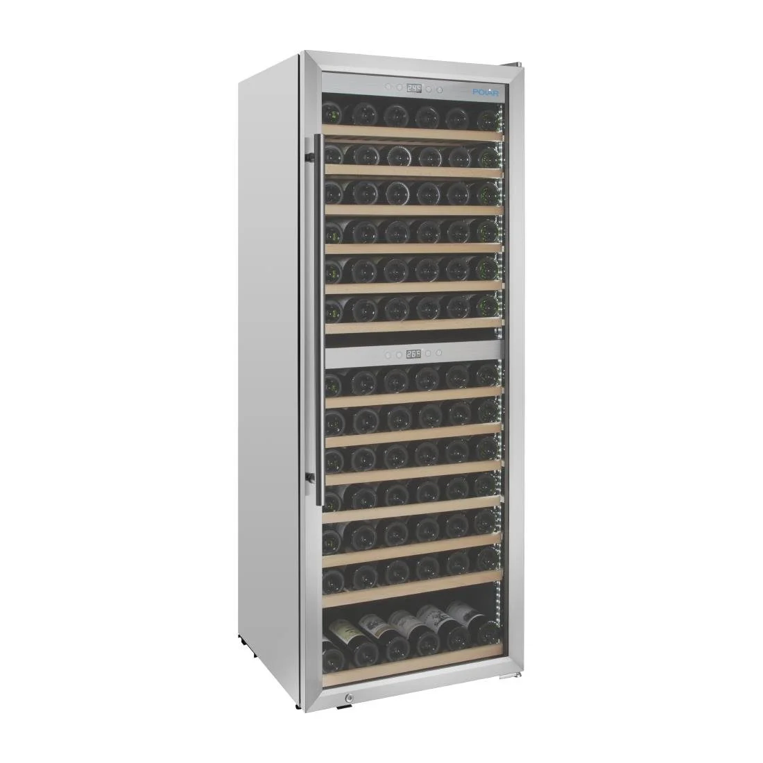 Polar G-Series Dual Zone Wine Fridge Stainless Steel 109 Bottle