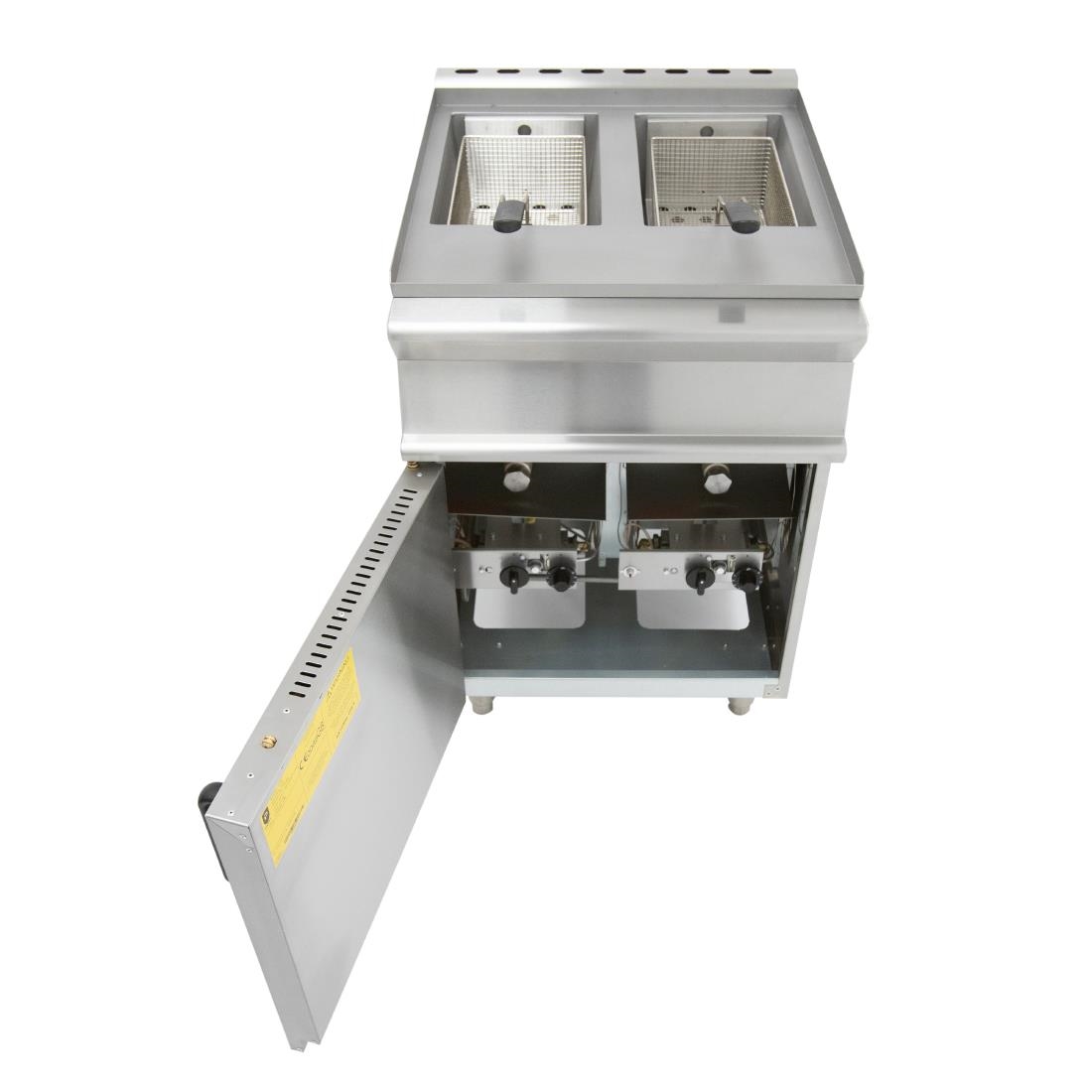 Parry Double Natural Gas Pedestal Fryer PDGF