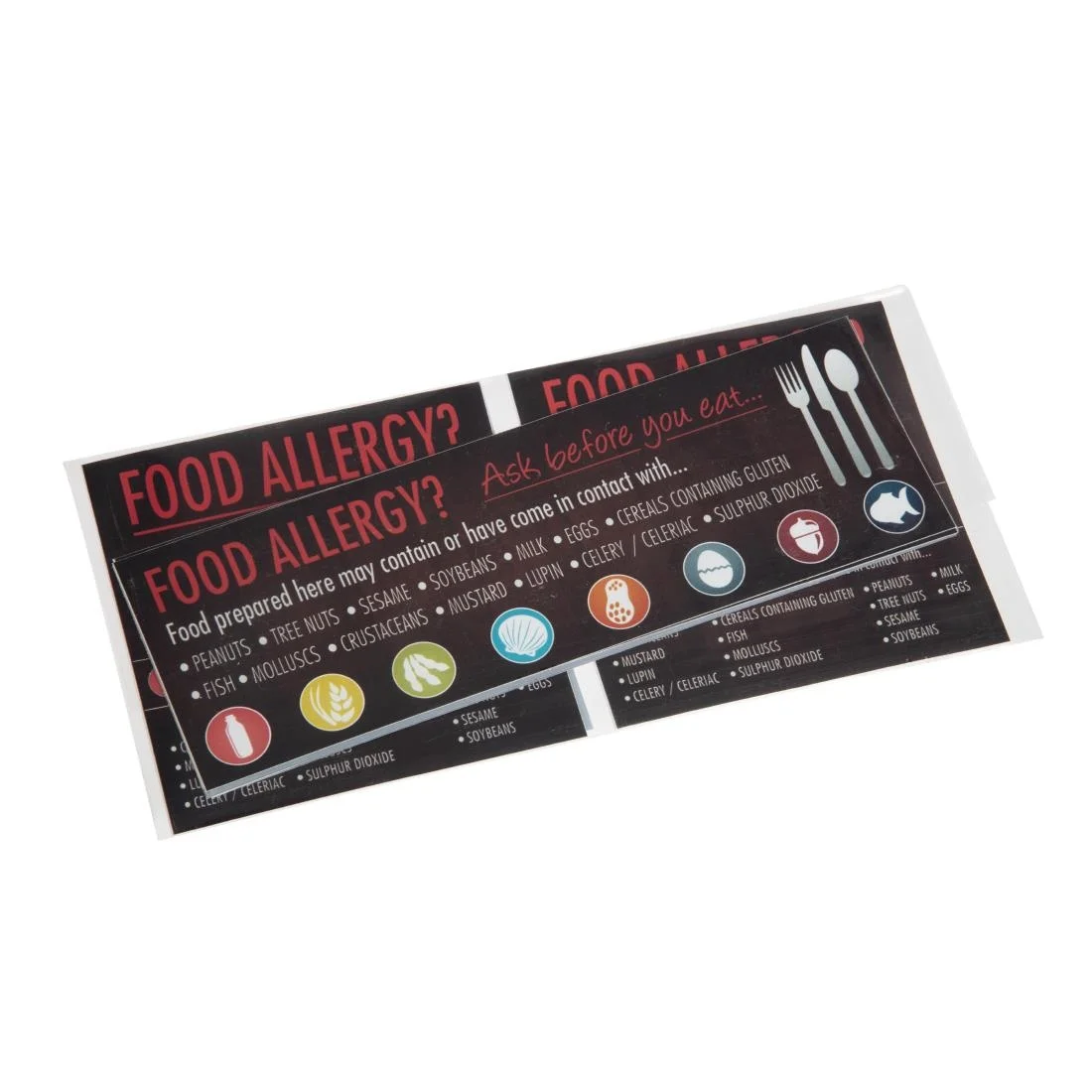 Food Allergen Window and Wall Stickers