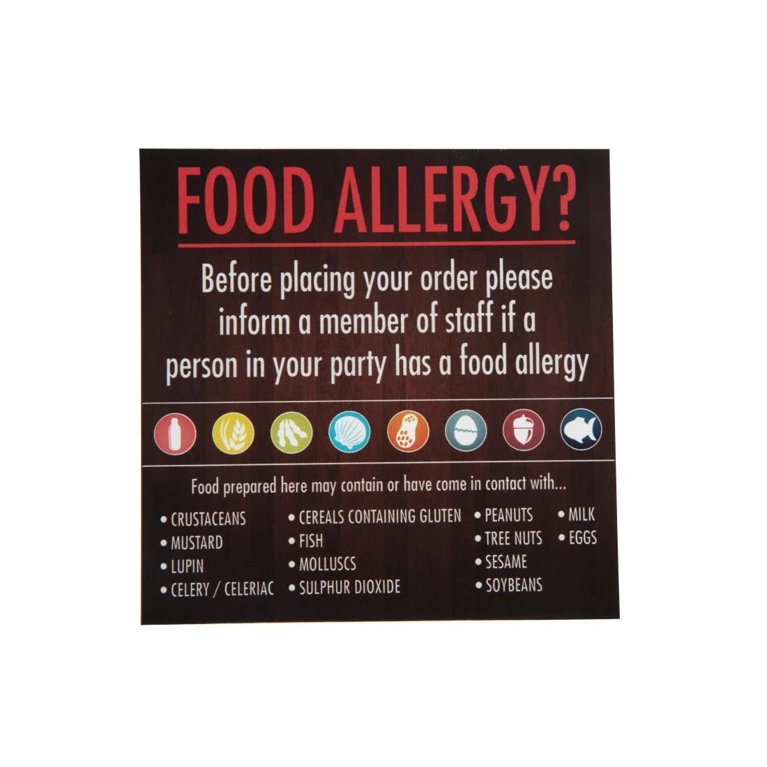 Food Allergen Window and Wall Stickers - Image 4