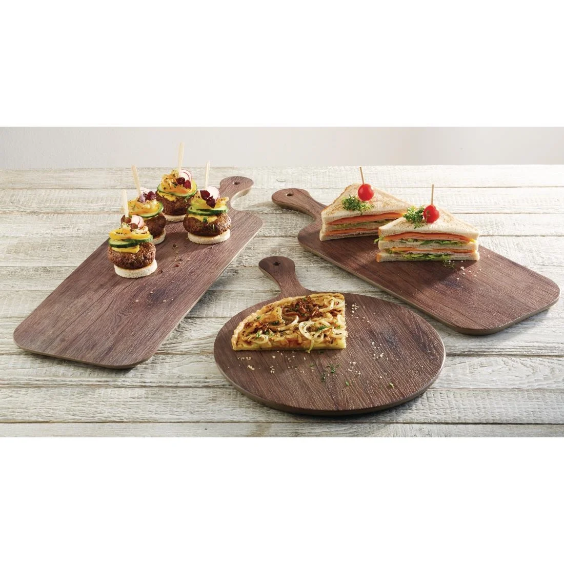 APS Oak Effect Round Handled Paddle Board 300mm - Image 2