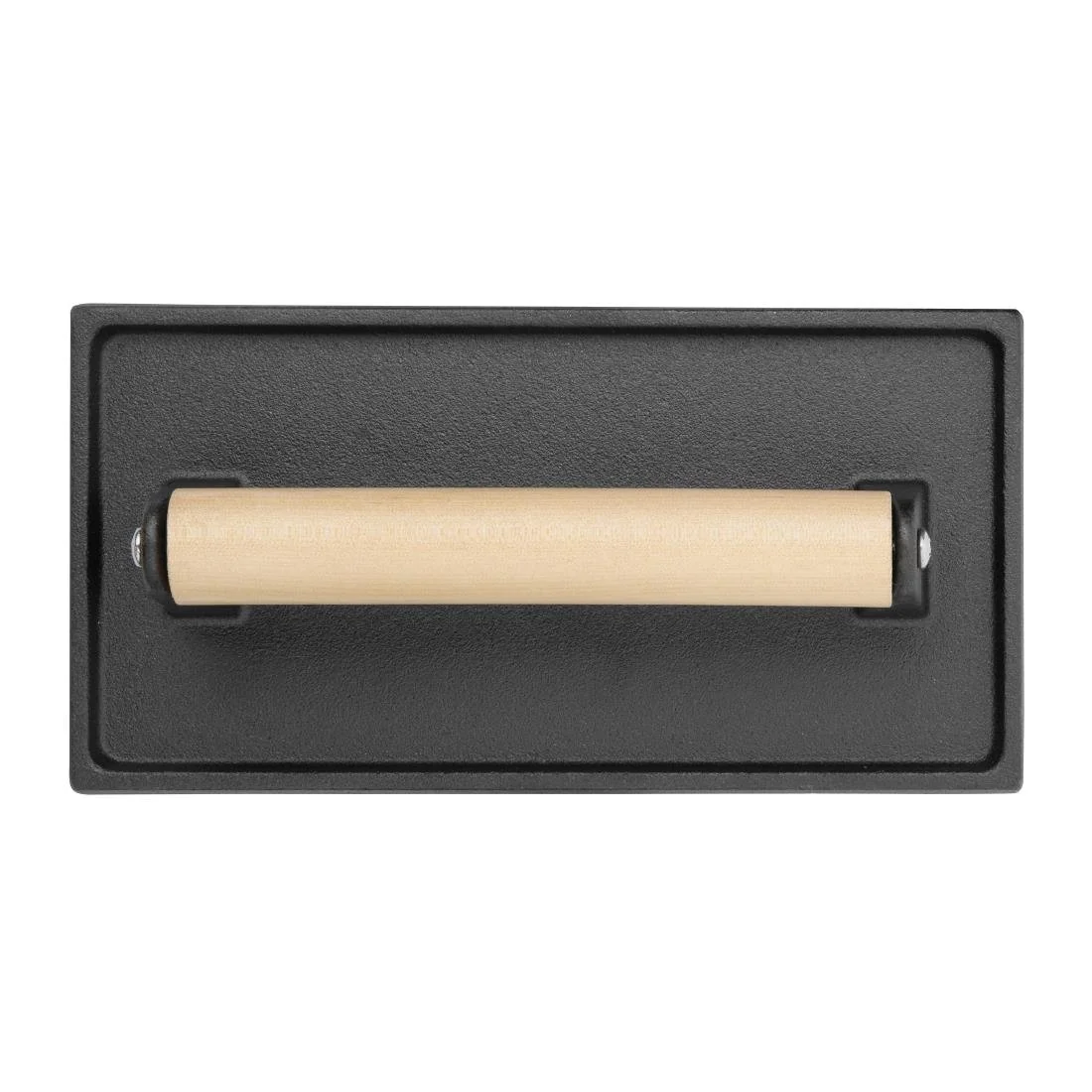 Vogue Cast Iron Steak Weight with Wood Handle - Image 5