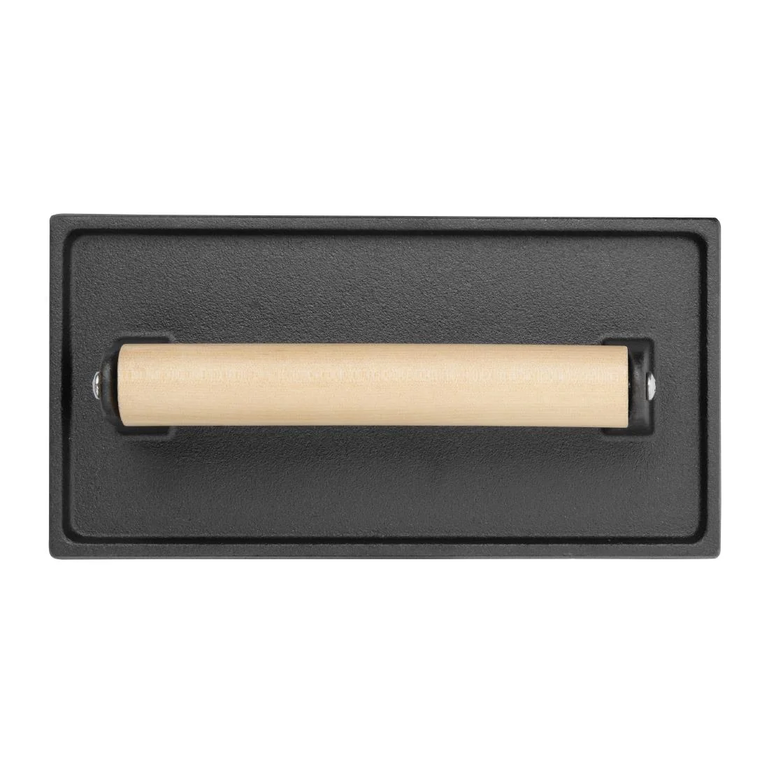 Vogue Cast Iron Steak Weight with Wood Handle - Image 5