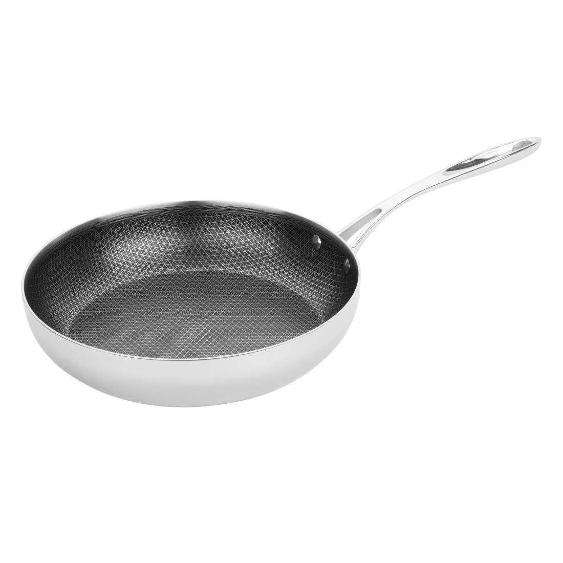 Vogue Tri-Shield Stainless Steel Frying Pan with Clad Coating 28cm
