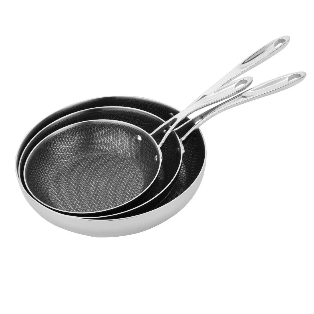 Vogue Tri-Shield Stainless Steel Frying Pan with Clad Coating 28cm - Image 7