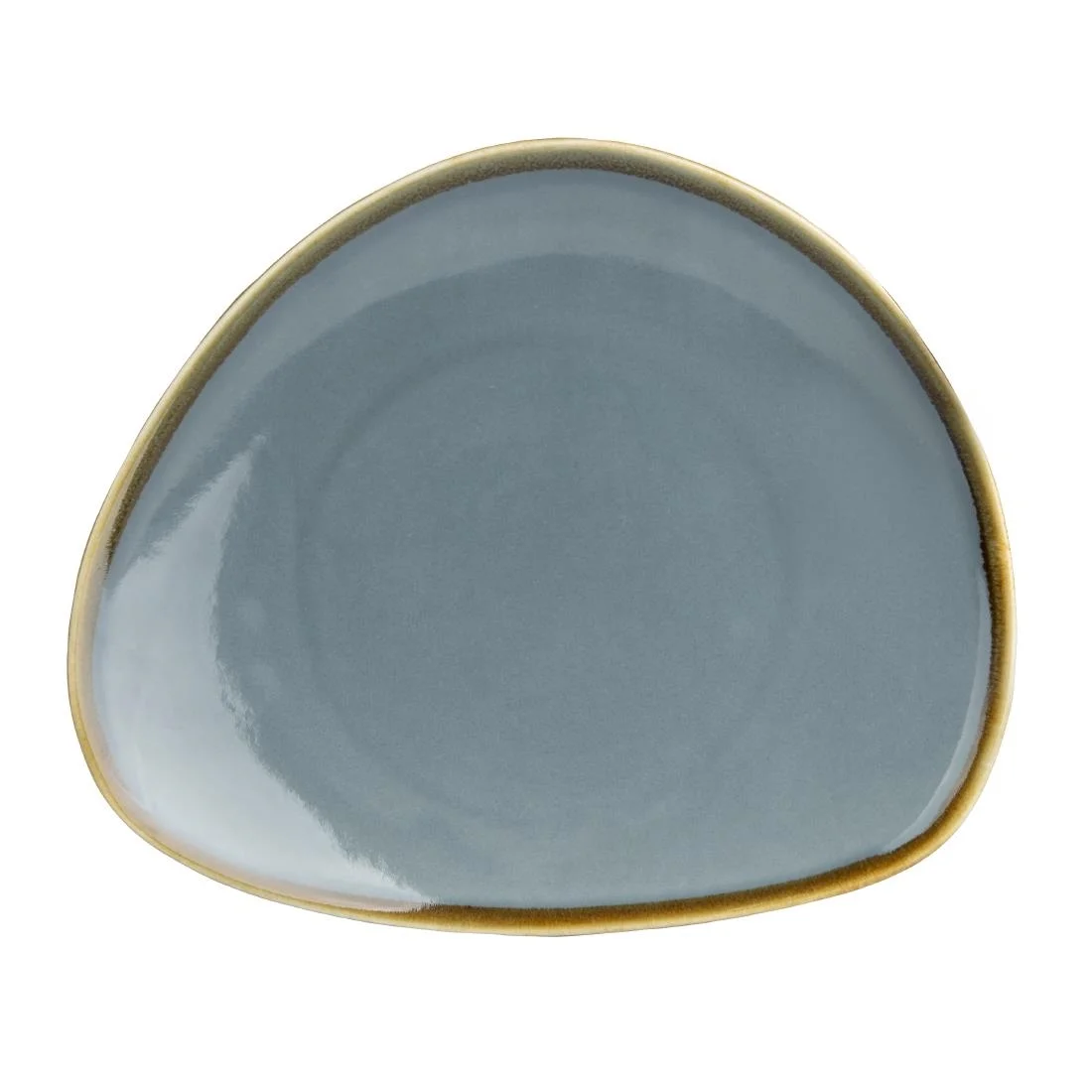 Olympia Kiln Triangular Plate Ocean 165mm